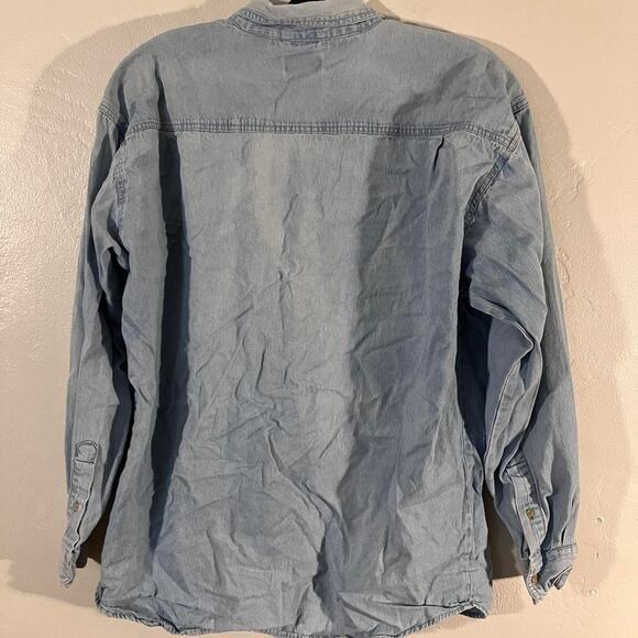 Los Angeles Home Turf Sports Grill Light Wash Denim Shacket Pro Edge - Picture 4 of 4